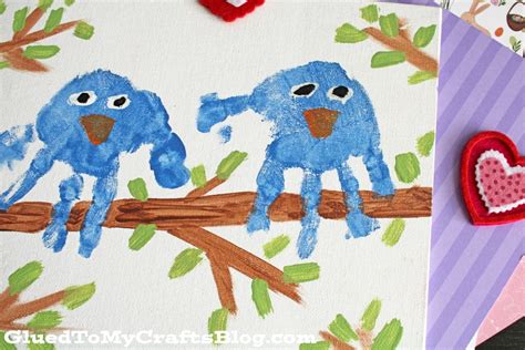 Handprint Birds On A Branch Canvas