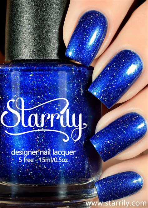 Heart of the ocean is a beautiful sapphire blue nail polish with holographic flakes # ...