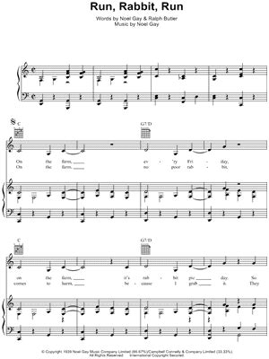 "Run, Rabbit, Run" Sheet Music - 3 Arrangements Available Instantly ...