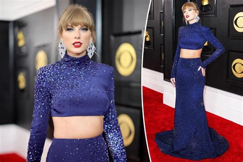 Taylor Swift bares her abs on Grammys 2023 red carpet