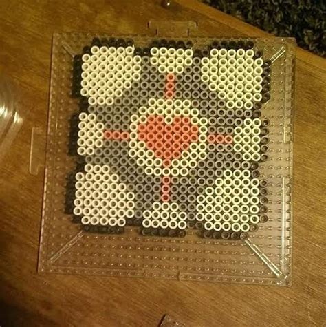 Portal Companion Cube/ Perler Beads by CrimsonsCreations on DeviantArt