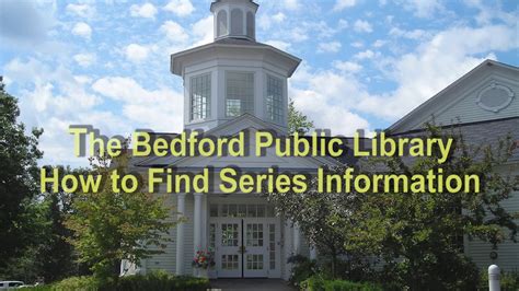 How to Find Series Information in the Bedford Public Library's Online ...