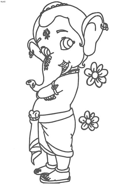 Ganesh Chaturthi Coloring Pages For Students and Children - Kids Portal ...