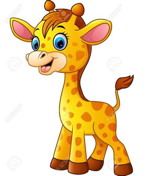 Resultado de imagen para animales para imprimir de colores jirafas animados | Baby giraffe, Baby ...