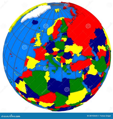 Europe Countries On Globe Stock Photos - Image: 38192643