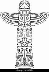 Printable Totem Pole Coloring Pages sketch template