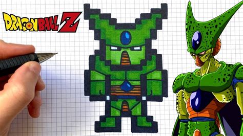 TUTO DESSIN CELL PIXEL ART DRAGON BALL Z - YouTube