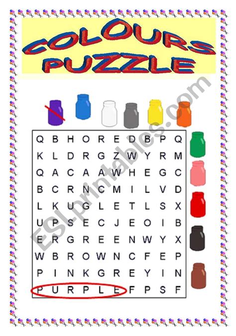 colours puzzle - ESL worksheet by iceblue