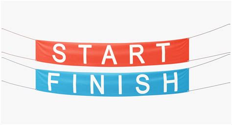 Start finish banners 3D - TurboSquid 1230444