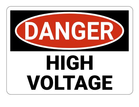 Printable High Voltage Danger Sign