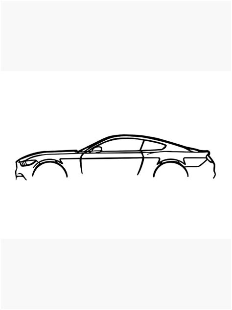 "S550 Mustang GT Outline" Art Board Print for Sale by Sprehaha | Redbubble