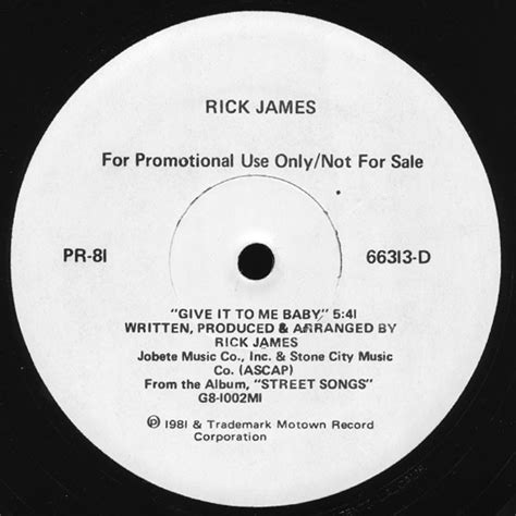 Rick James - Give It To Me Baby (1981, Vinyl) | Discogs