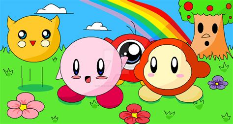 Kirby and His Friends by Strawberry-Coco on DeviantArt