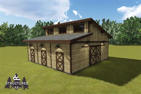 Brightwood Barn Kit - Clerestory Horse Barn Kit - DC Structures | Barn ...