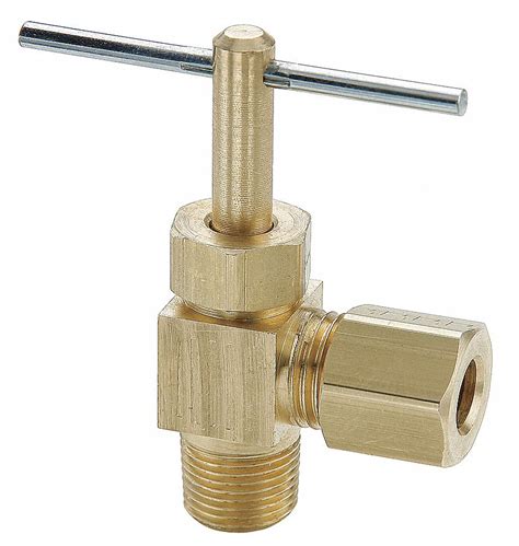 PARKER Needle Valve, Angled, 3/8 In., Compression - 21VL54|NV104C-6-4 ...