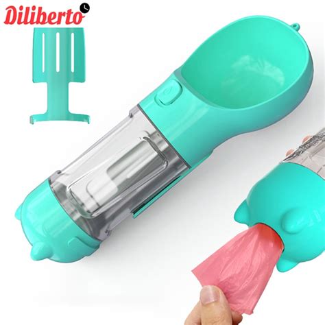 Diliberto Portable 3 In 1 Dog Water Bottle for Dogs Multifunction Dog ...