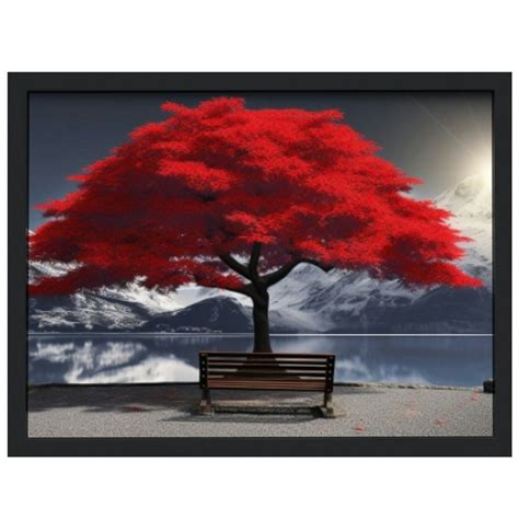 HOMICOZI Black and White Red Tree Wall Art Canvas Print Picture Large ...