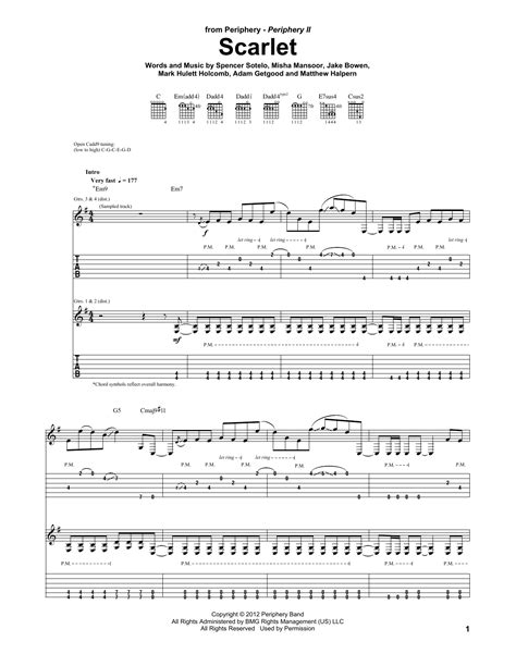 Scarlet by Periphery - Guitar Tab - Guitar Instructor