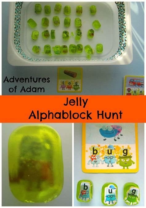 Jelly Alphablock Hunt | Three letter words, Kid friendly activities, Toddler play