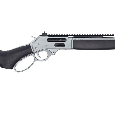 Henry All Weather Side Gate Satin Hard Chrome Lever Action Rifle - 45-70 Government - 18.43in ...