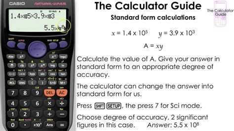 Standard Form Calculations [Science notation] (Casio calculator, fx-83GT, fx-85GT PLUS) - YouTube