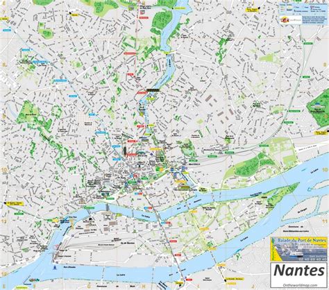 Nantes Tourist Map - Ontheworldmap.com