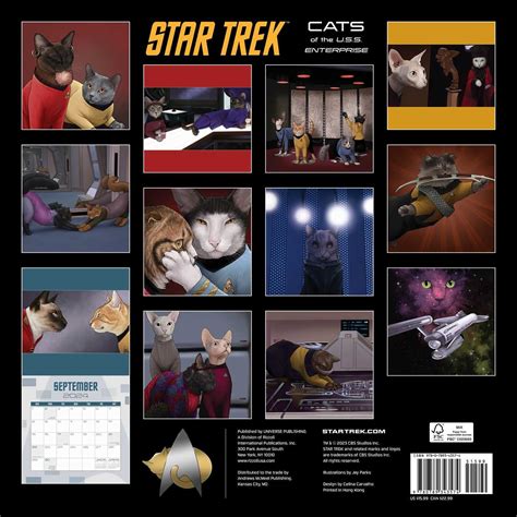 2024 Star Trek Cats - Square Wall Calendar