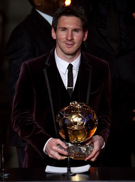 FIFA Ballon d'Or Gala 2011 - Lionel Messi recieves the FIFA Ballon d'Or ...