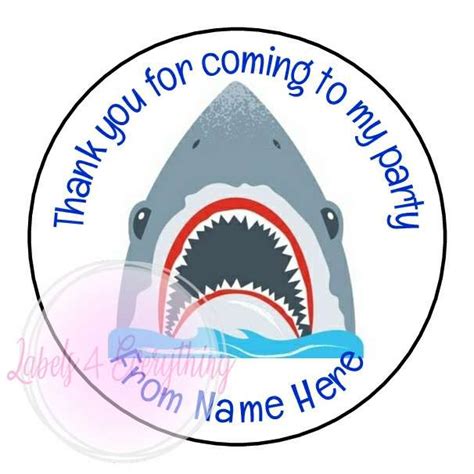 Shark Party Stickers | Labels4Everything