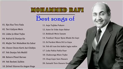 BEST OF MOHAMMAD RAFI HIT SONGS Mohammad Rafi Old Hindi Superhit Songs - YouTube