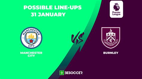 Possible lineups for Man City v Burnley