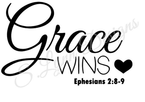 Grace Wins Bible Verse SVG FIle