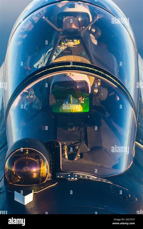 Close-up of pilots inside the cockpit of a Russian Navy Su-30SM ...