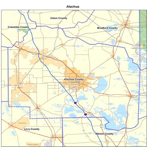 Alachua County, FL Map | Florida Map - Map of Florida - Florida State ...