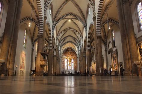 The Interior of Santa Maria Novella Church, Florence Editorial Photography - Image of ...