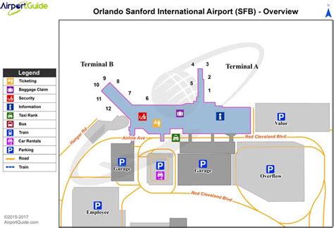 Orlando - Orlando Sanford International (SFB) Airport Terminal Map - Overview | Airport map ...