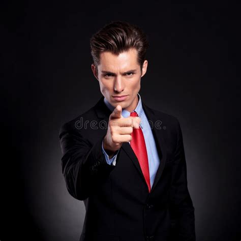 Business Man Pointing at You Stock Image - Image of forward, business ...