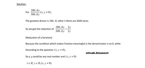 While reducing the fraction 200..0x/300..0y in which between 2 and x and between 3 and y there ...