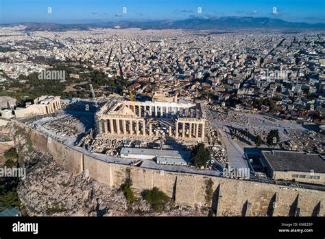 Aerial view of Parthenon and Acropolis in Athens,Greece Stock Photo - Alamy