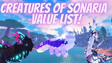 Value List! || Creatures of Sonaria - YouTube