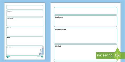 👉 Primary Science Experiment Template (teacher made)