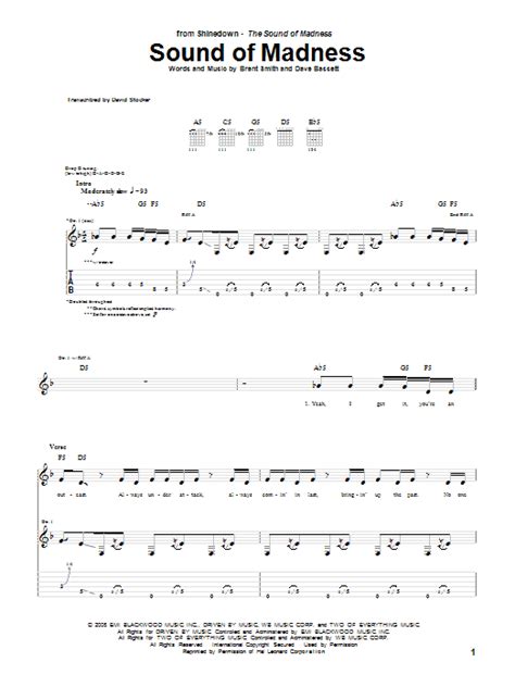 Sound Of Madness by Shinedown - Guitar Tab - Guitar Instructor