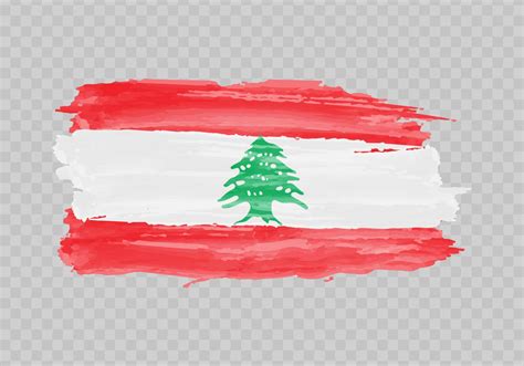 Watercolor painting flag of Lebanon 22755186 Vector Art at Vecteezy