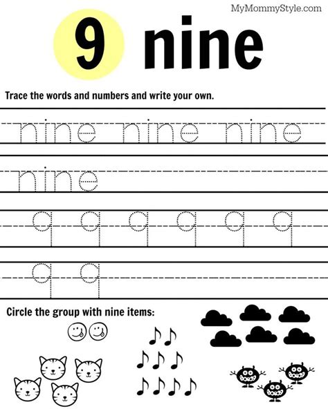 Free Printable Number Worksheets 1-9 | Handwriting worksheets, Numbers ...