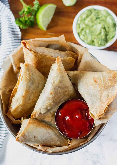 Baked Tortilla Samosas Recipe - Healthier Steps