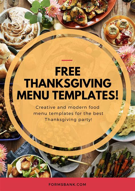 FREE printable Thanksgiving menu templates for the perfect Thanksgiving party! | Thanksgiving ...