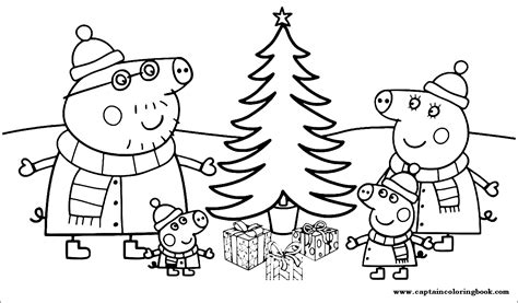 Peppa Pig Coloring Page Christmas - Coloring and Drawing