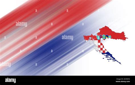 Map of Croatia, flag map, National colors background Stock Photo - Alamy