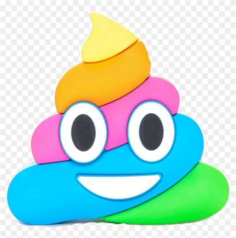 Pile Of Poo Emoji Feces Rainbow Smile - Rainbow Poop Emoji Png ...