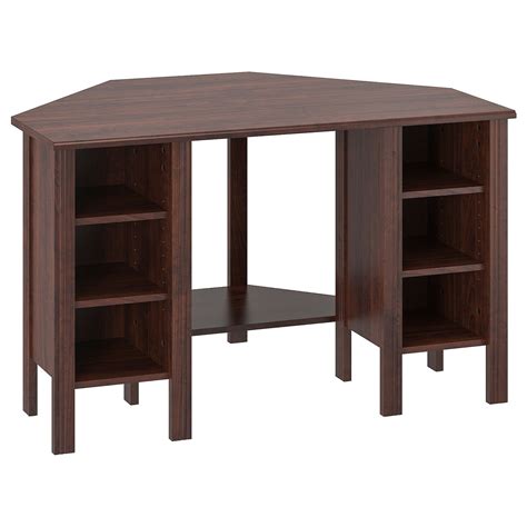 BRUSALI Corner desk, brown, 47 1/4x28 3/4" - IKEA